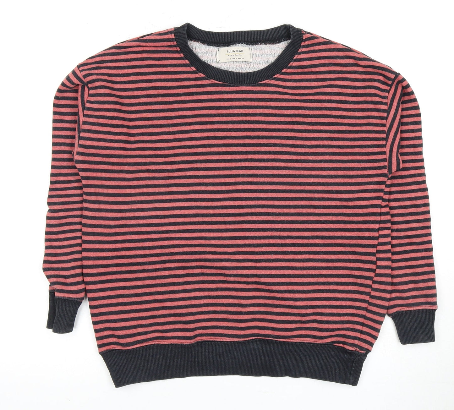 Unisex Adults UK Size S Pull&Bear Multicoloured Pullover Sweatshirt