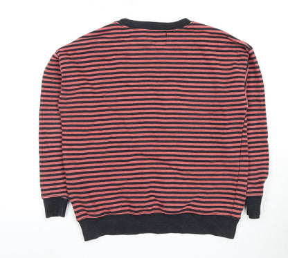 Unisex Adults UK Size S Pull&Bear Multicoloured Pullover Sweatshirt
