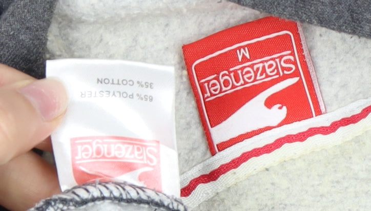 Mens UK Size M Slazenger Grey Pullover Hoodie