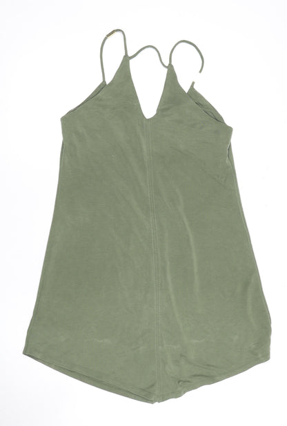 River Island Women's Green Slip Dress Size 10