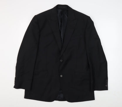Mens UK Size 40 Jaeger Regular Black Suit Jacket