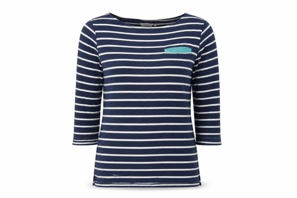 Womens UK Size 10 FatFace Blue Basic T-Shirt