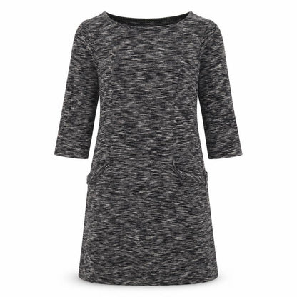 White Stuff Grey Dress - Women Size 8, 3/4 Sleeve