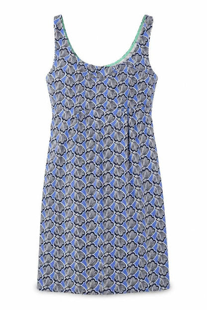 Boden Women's Blue Geometric Sleeveless Dress Size 6