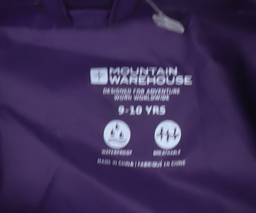 Mountain Warehouse Girls Purple Windbreaker Jacket 9-10 Years