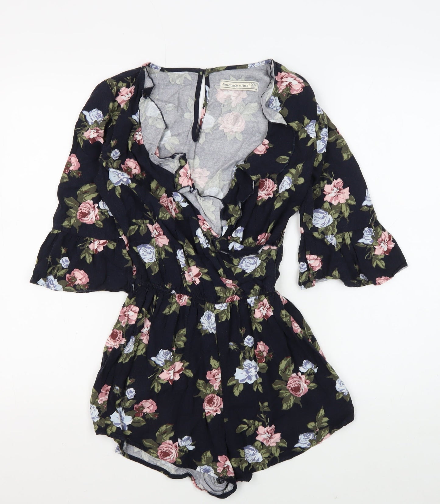 Abercrombie & Fitch Women's Black Floral Playsuit XS