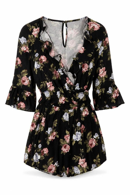 Womens UK Size XS Abercrombie & Fitch One-Piece Black Playsuit