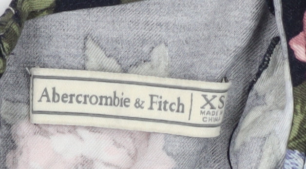 Abercrombie & Fitch Women's Black Floral Playsuit XS