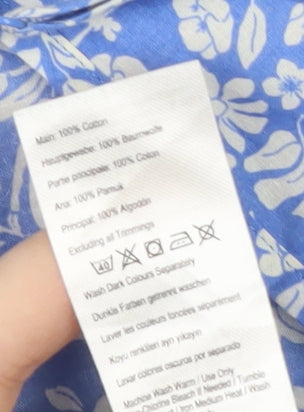 Joules Women's Blue Floral Slip Dress UK 14