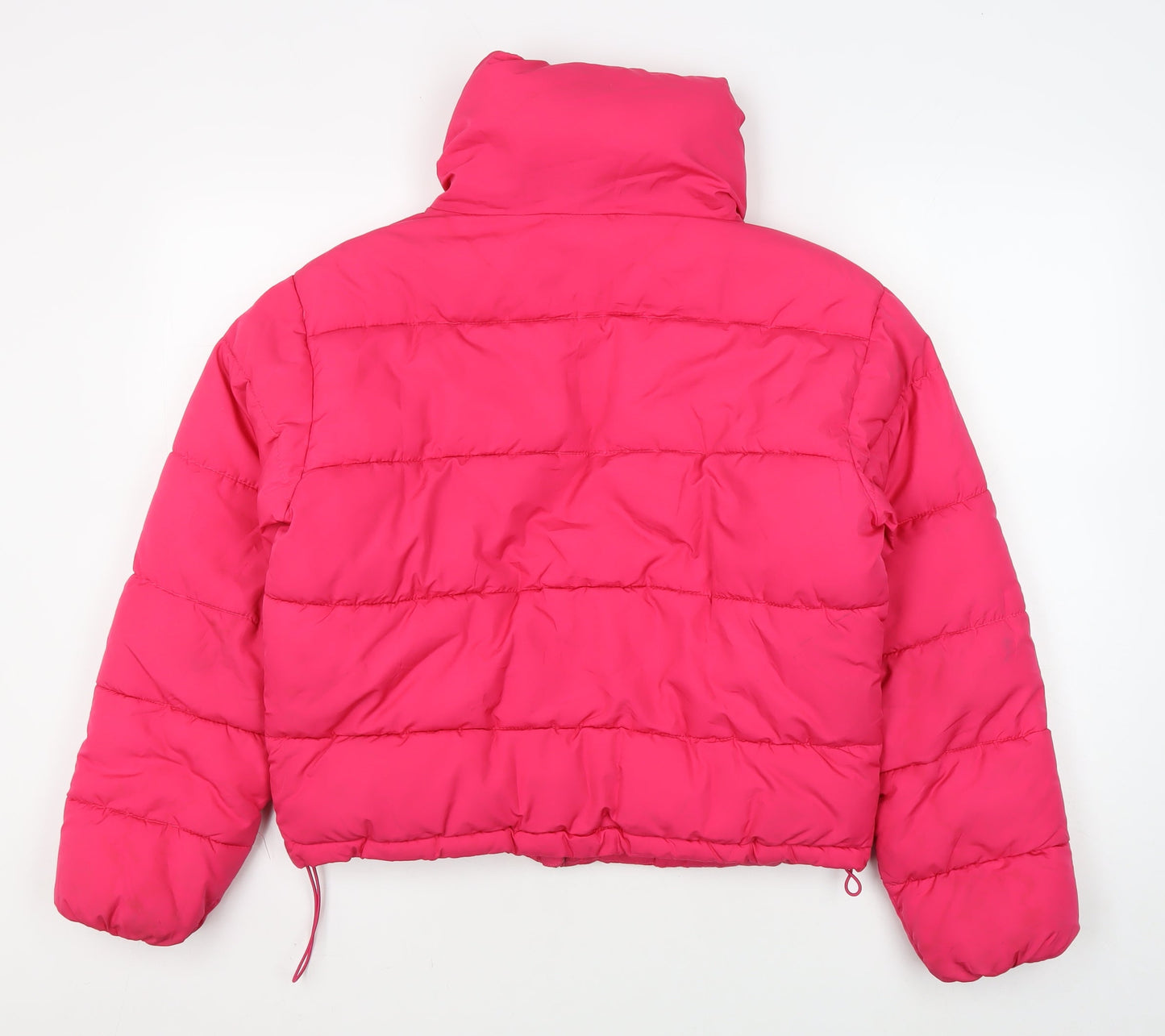 Glamorous Women's Pink Puffer Jacket - Size 6, Winter