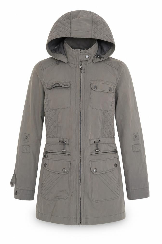 Womens UK Size 12 Maine New England Grey Parka Coat