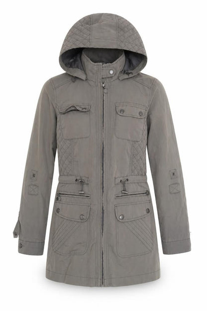 Womens UK Size 12 Maine New England Grey Parka Coat