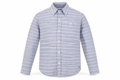 GapKids Boys Blue Striped Button-Up Shirt 8-9 Years