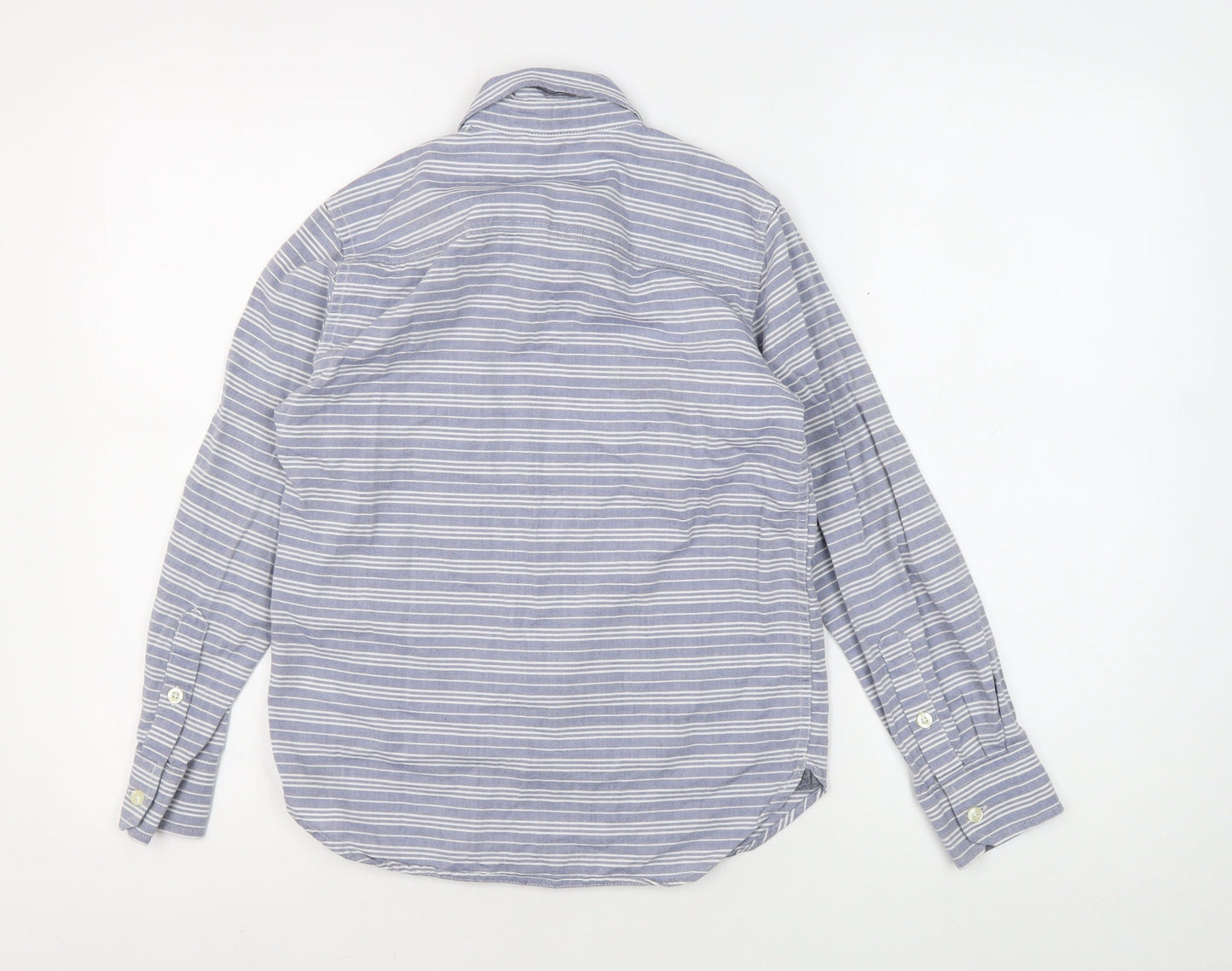 GapKids Boys Blue Striped Button-Up Shirt 8-9 Years