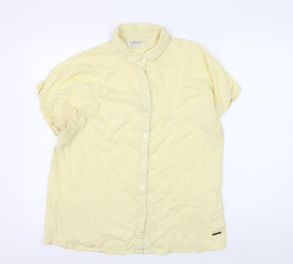 Quba & Co. Women's Yellow Button-Up Shirt