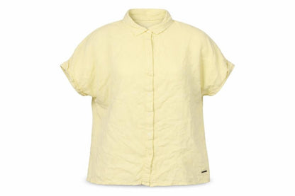 Quba & Co. Women's Yellow Button-Up Shirt