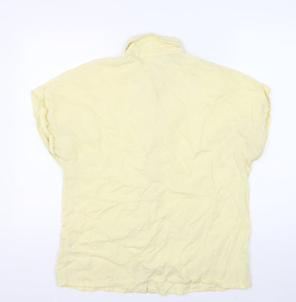 Quba & Co. Women's Yellow Button-Up Shirt