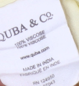 Quba & Co. Women's Yellow Button-Up Shirt