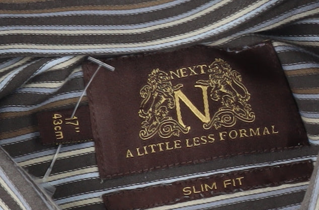 Next Men's Slim Fit Multicoloured Striped Shirt