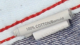 Men's Blue Straight Leg Cotton Jeans 34R 86cm Low Rise