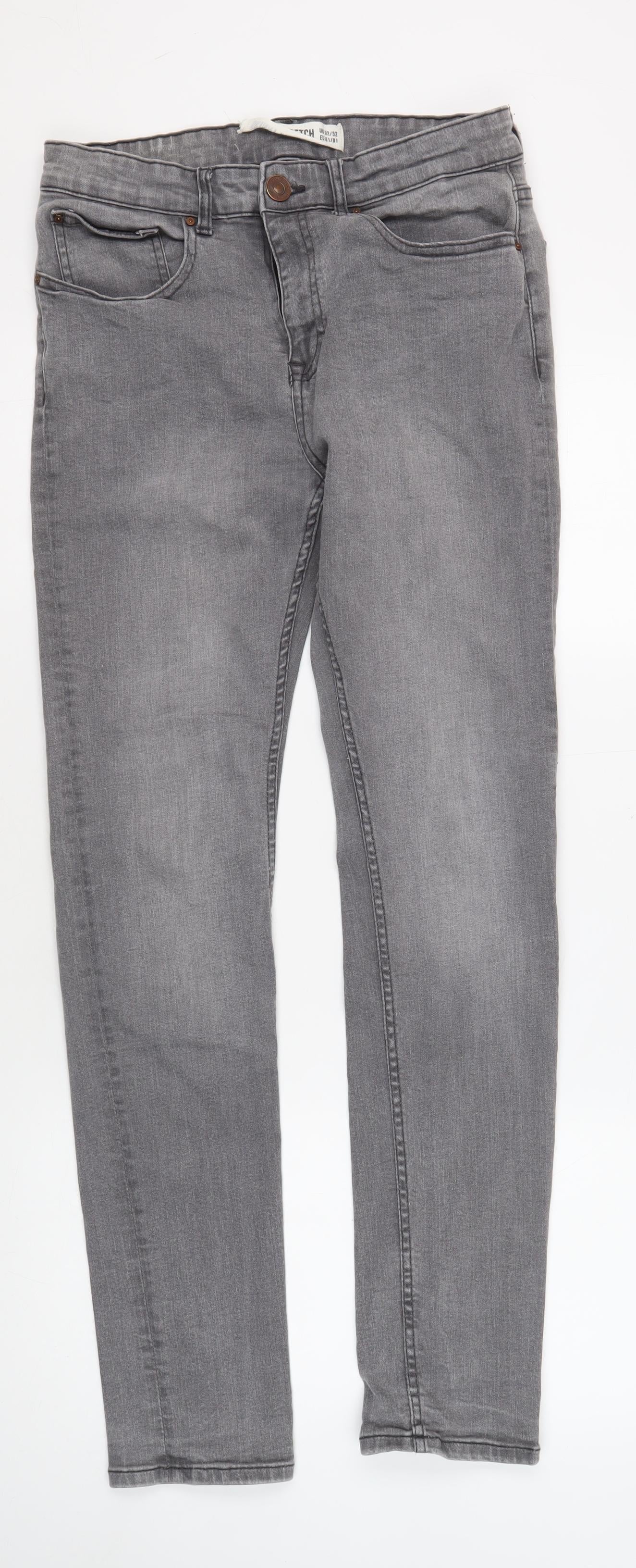 New Look Men's Grey Straight Jeans 32R