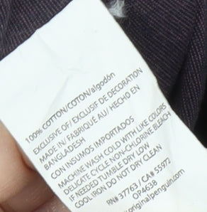 Penguin Men's Purple Polo, L, Cotton Short Sleeve