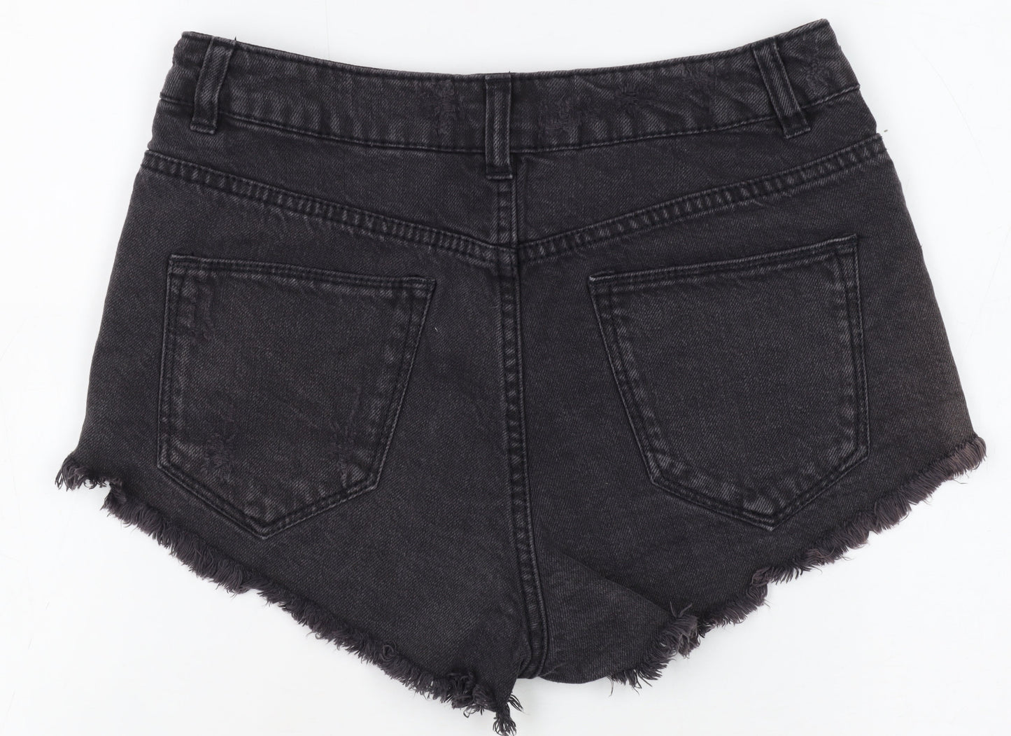 DIVIDED Women's Black Cut-Off Shorts Size UK 6