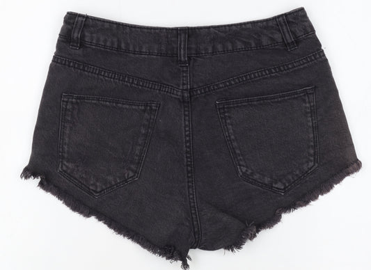 DIVIDED Women's Black Cut-Off Shorts Size UK 6