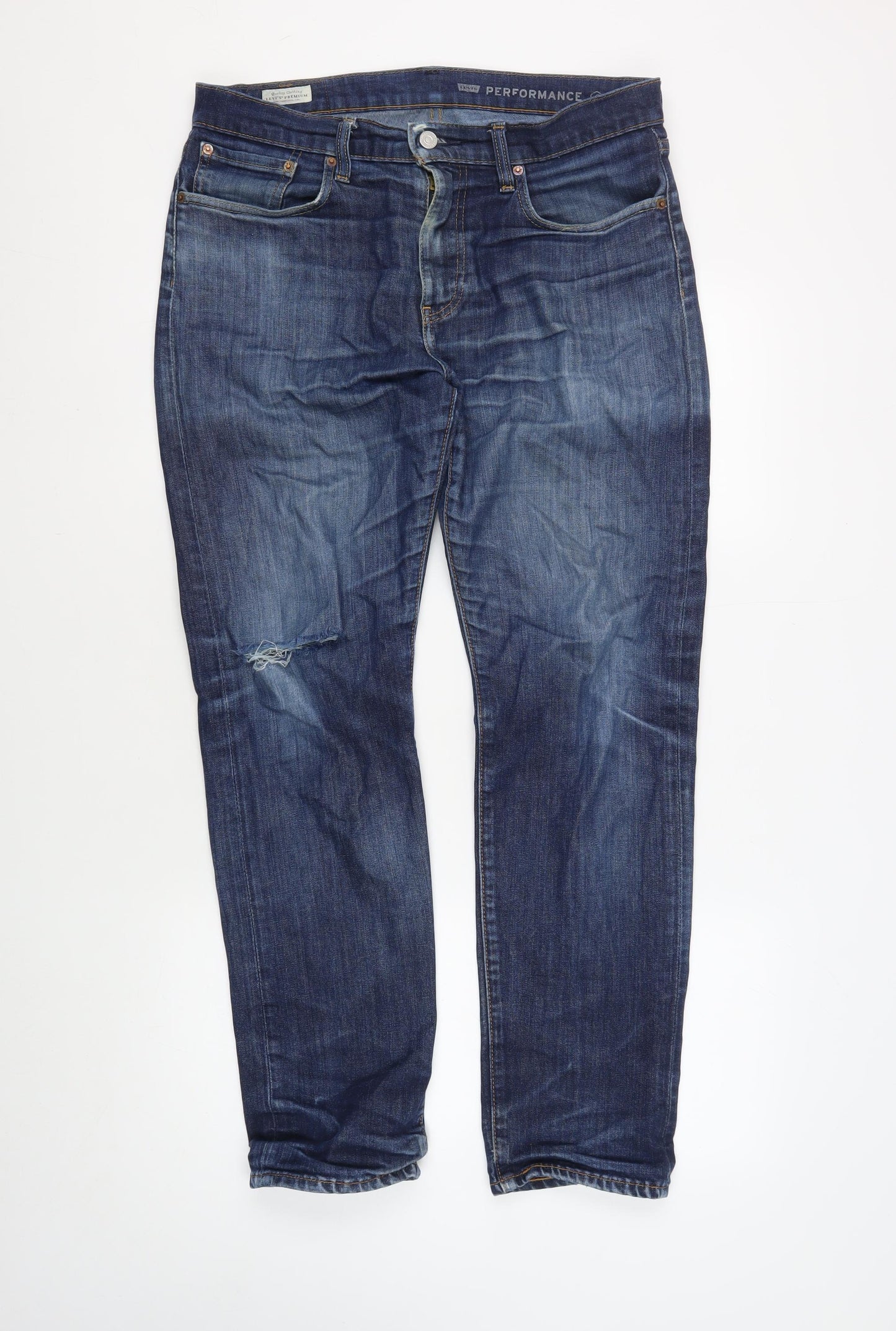 Levi's Men's Blue Straight Jeans - Size M, 33W 32L