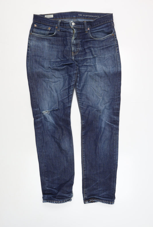 Levi's Men's Blue Straight Jeans - Size M, 33W 32L