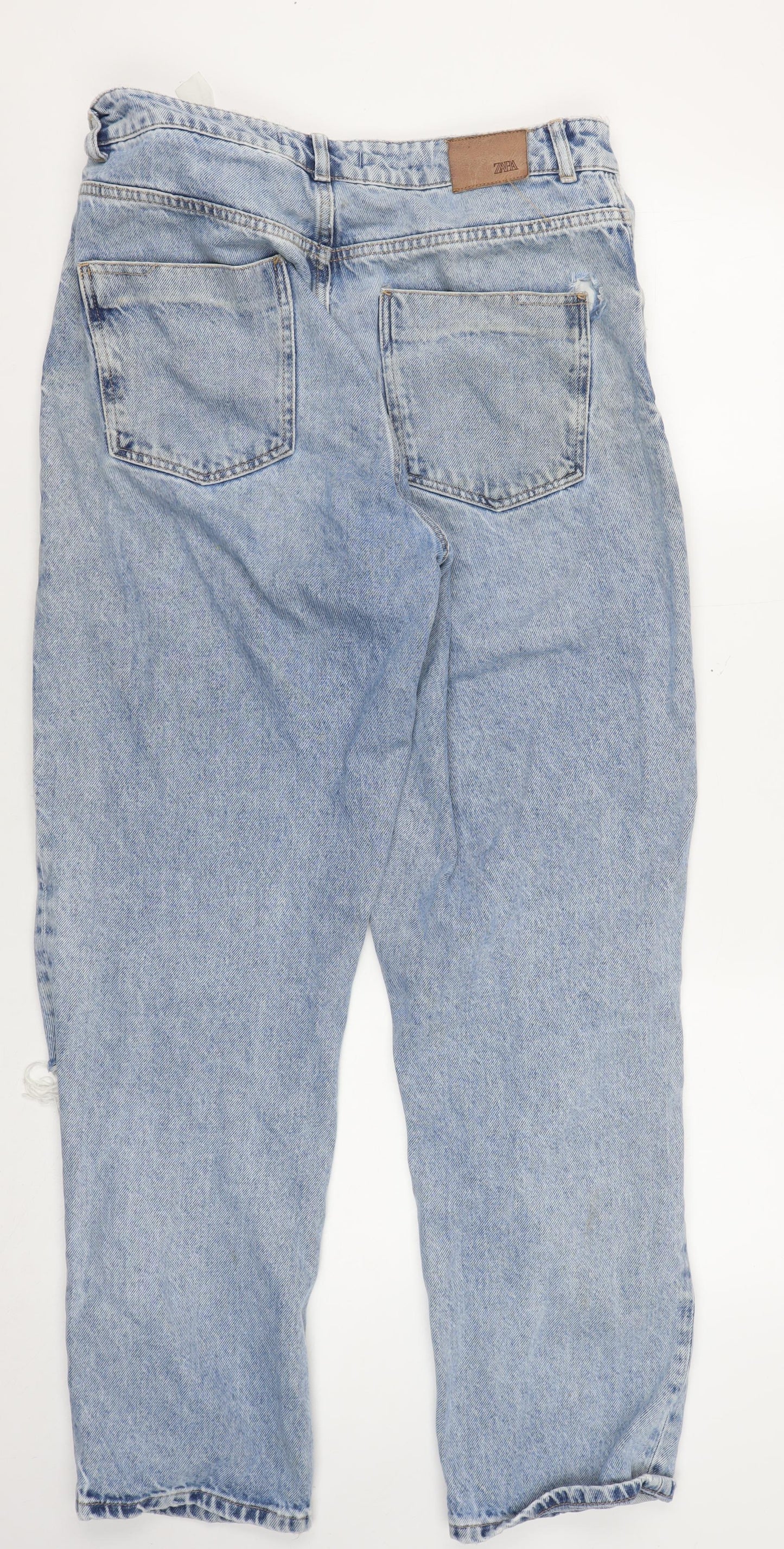 Zara Women's Blue Mom Jeans Size 10 Light Wash