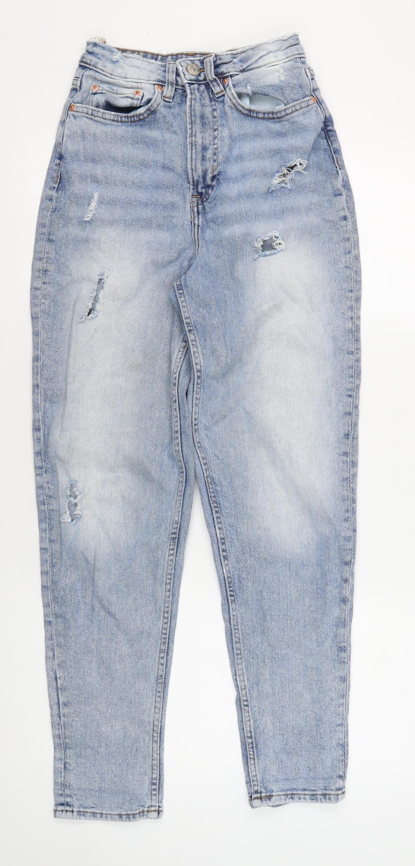 H&M Women’s Blue Distressed Mom Jeans Size 6