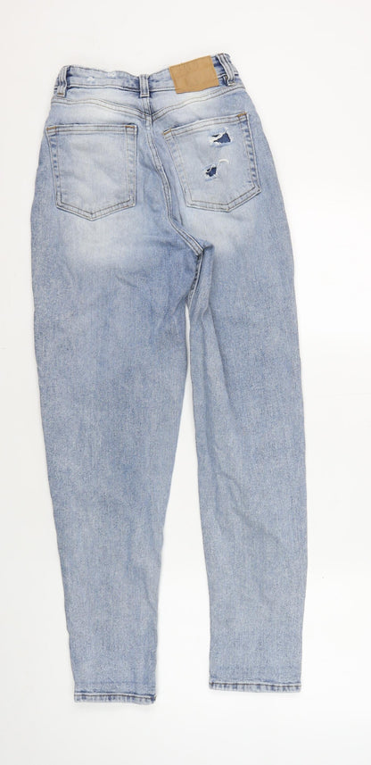 H&M Women’s Blue Distressed Mom Jeans Size 6