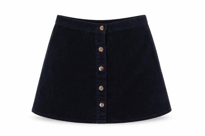 H&M Teens Blue A-Line Corduroy Skirt, Size 12