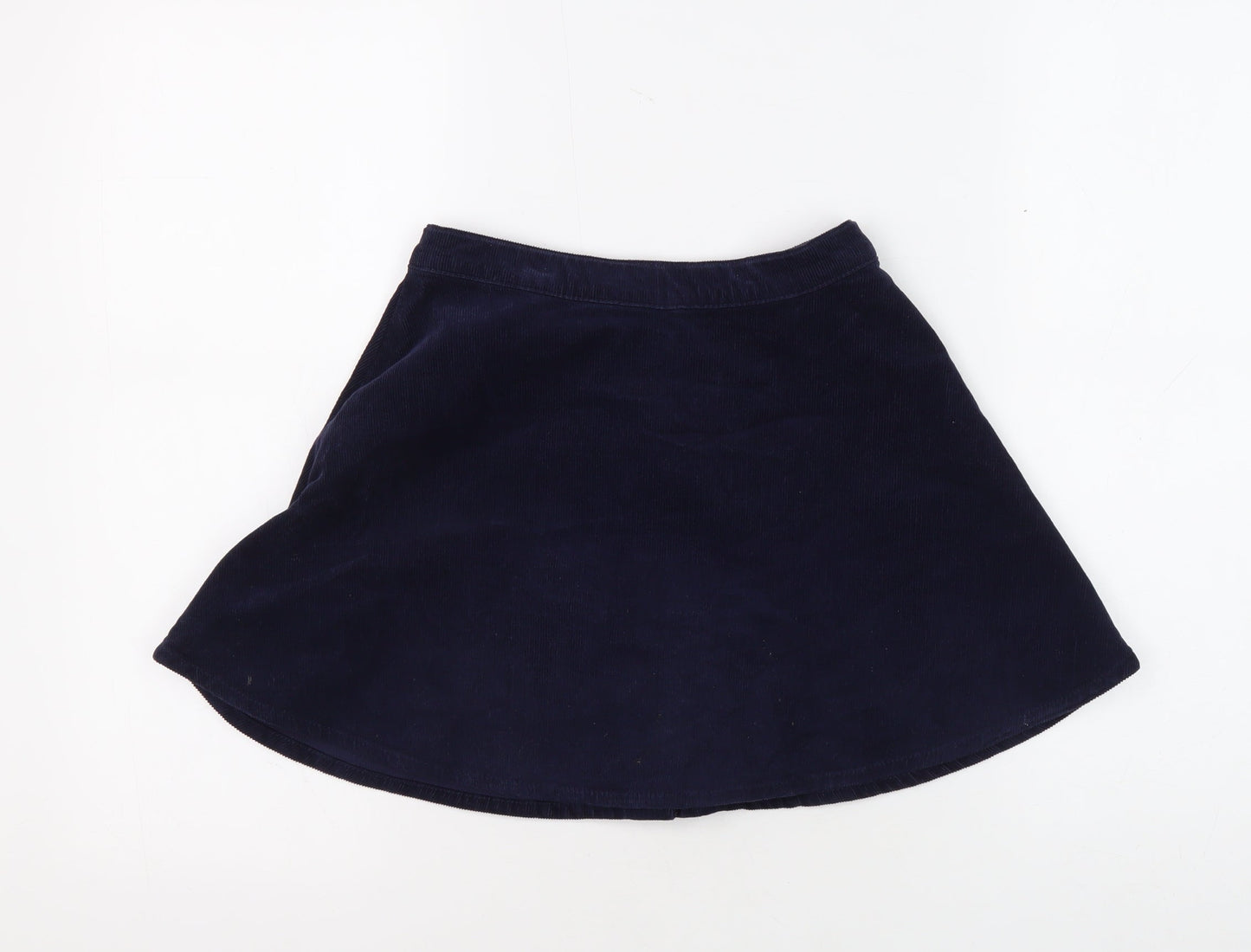 H&M Teens Blue A-Line Corduroy Skirt, Size 12