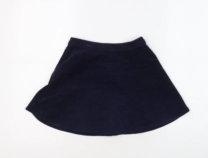 H&M Teens Blue A-Line Corduroy Skirt, Size 12