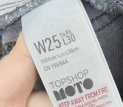 Topshop Women's Blue Skinny Distressed Jeans Size 4
