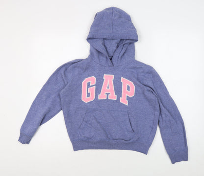 GAP Blue Girls Hoodie Size 12-13Y Logo Pullover