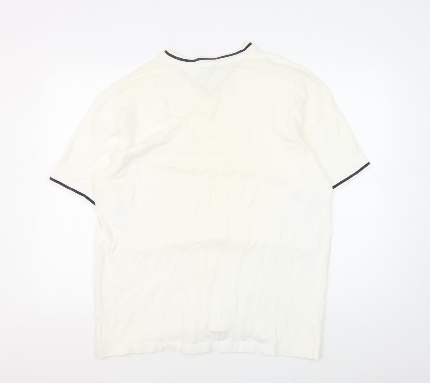Gap Men's White V-Neck Casual Shirt L