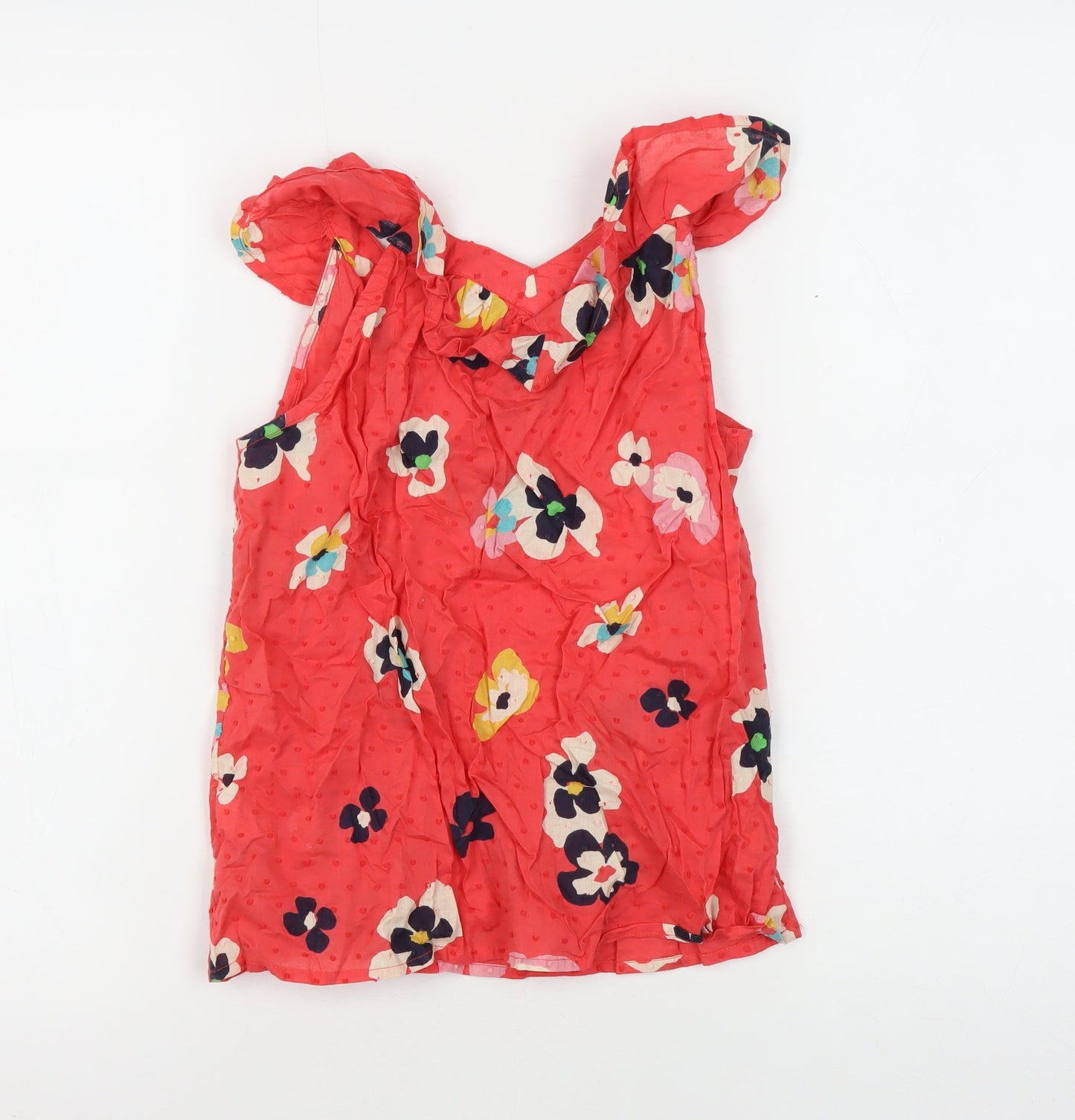 GAP Kids Girls Red Floral Tunic Blouse M - Spring Chic