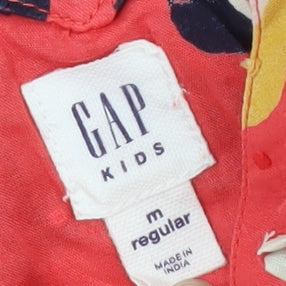 GAP Kids Girls Red Floral Tunic Blouse M - Spring Chic