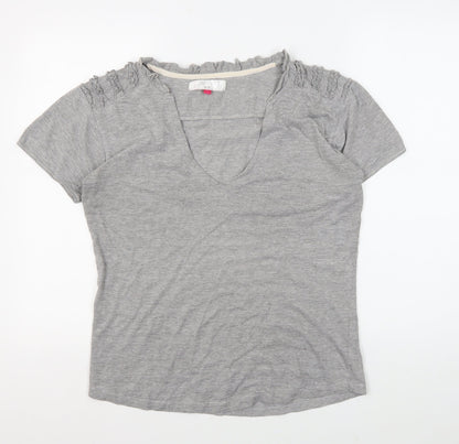 Womens UK Size L Unknown Grey Basic T-Shirt
