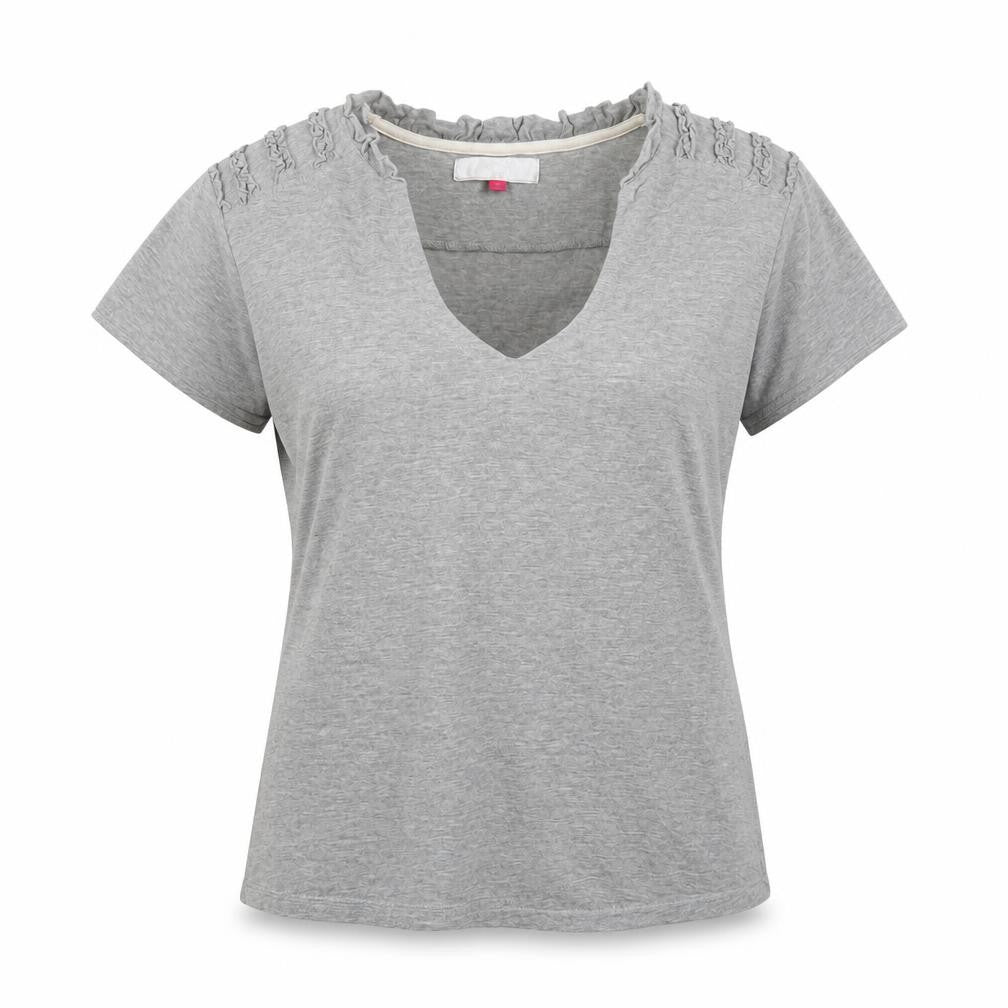 Womens UK Size L Unknown Grey Basic T-Shirt