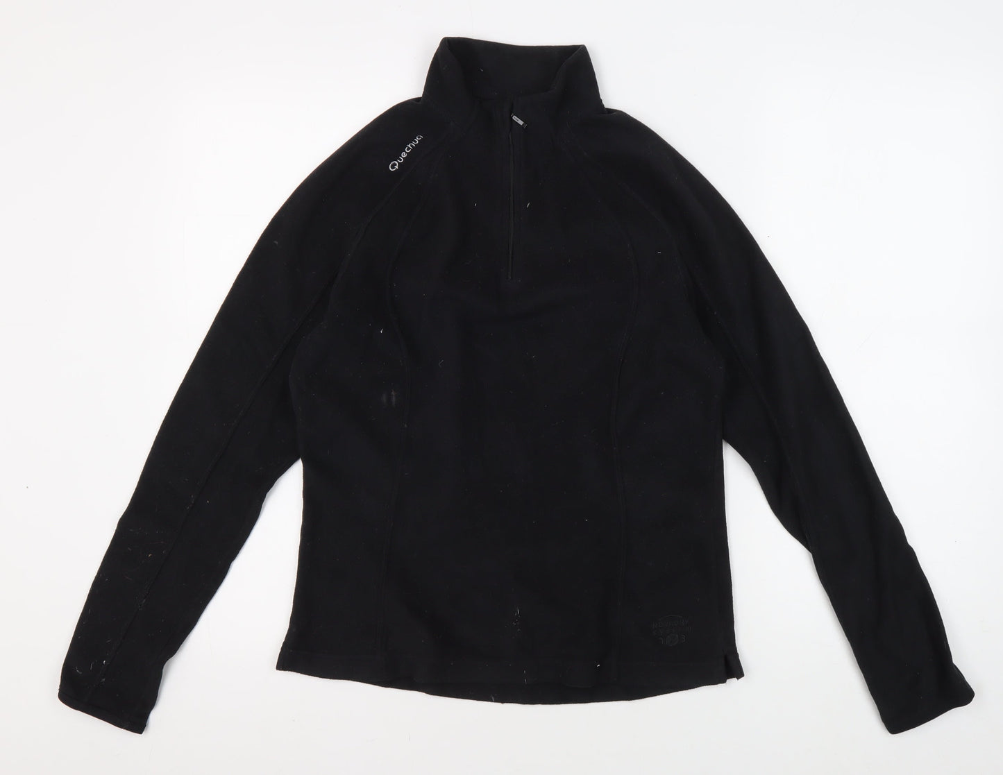 Decathlon Women's Black Fleece Jacket, Size 12, 1/2 Zip