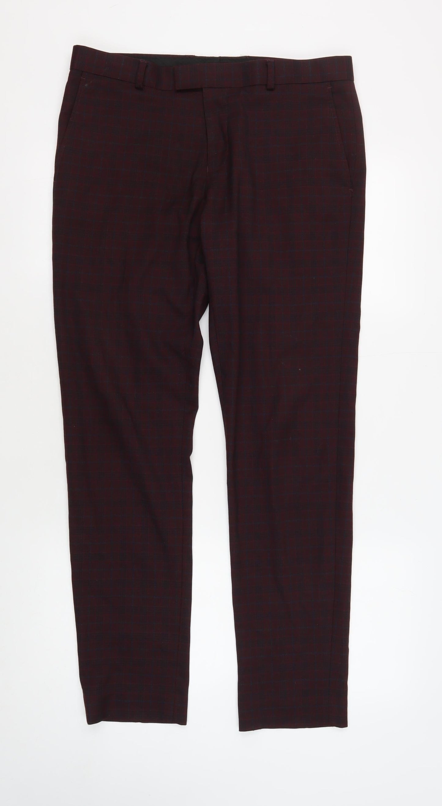 River Island Men's Brown Check Trousers Size 32