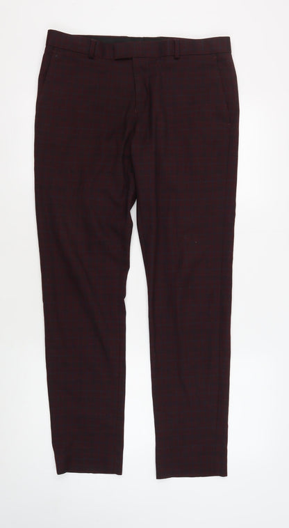 River Island Men's Brown Check Trousers Size 32