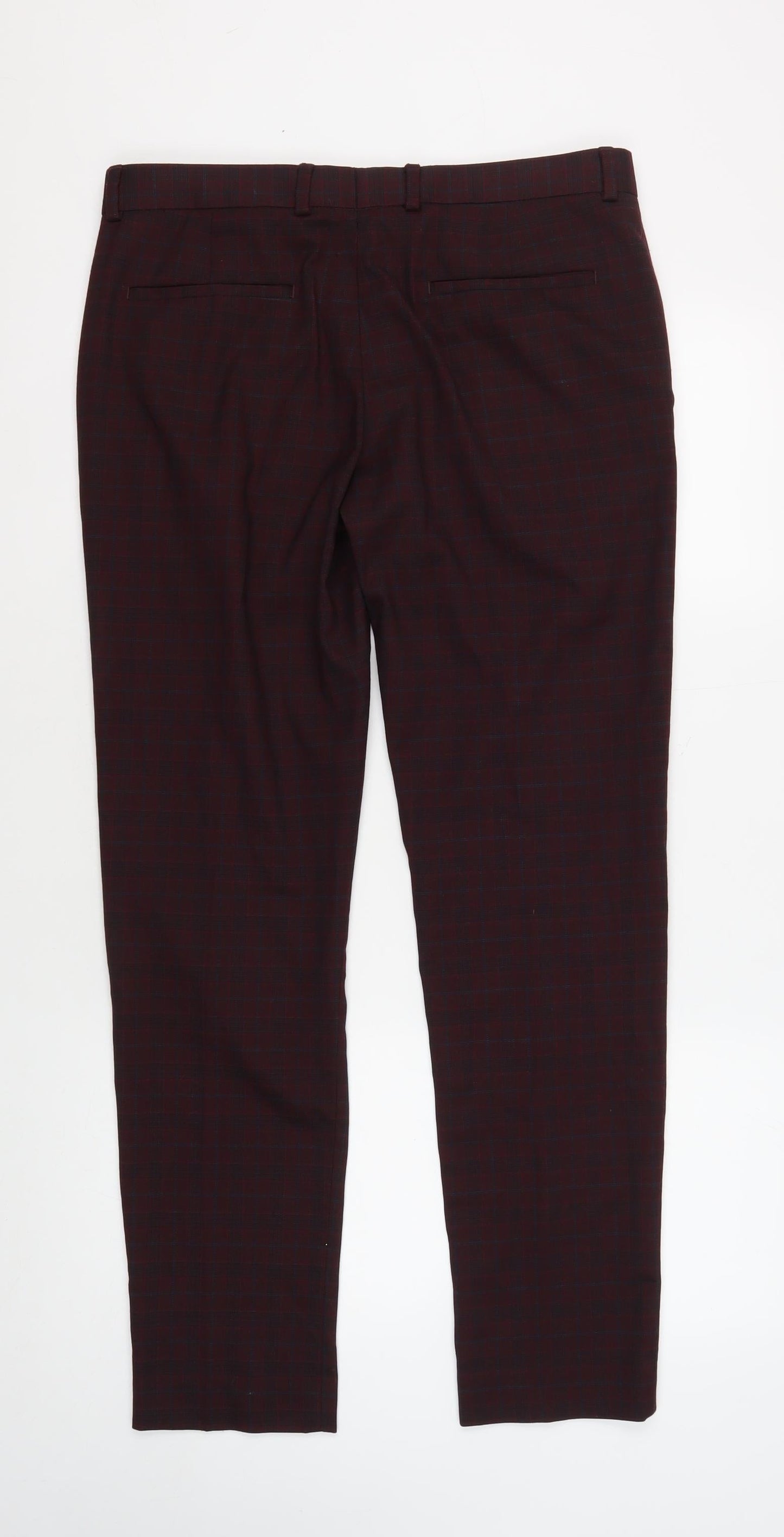 River Island Men's Brown Check Trousers Size 32