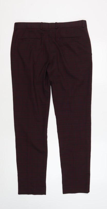 River Island Men's Brown Check Trousers Size 32