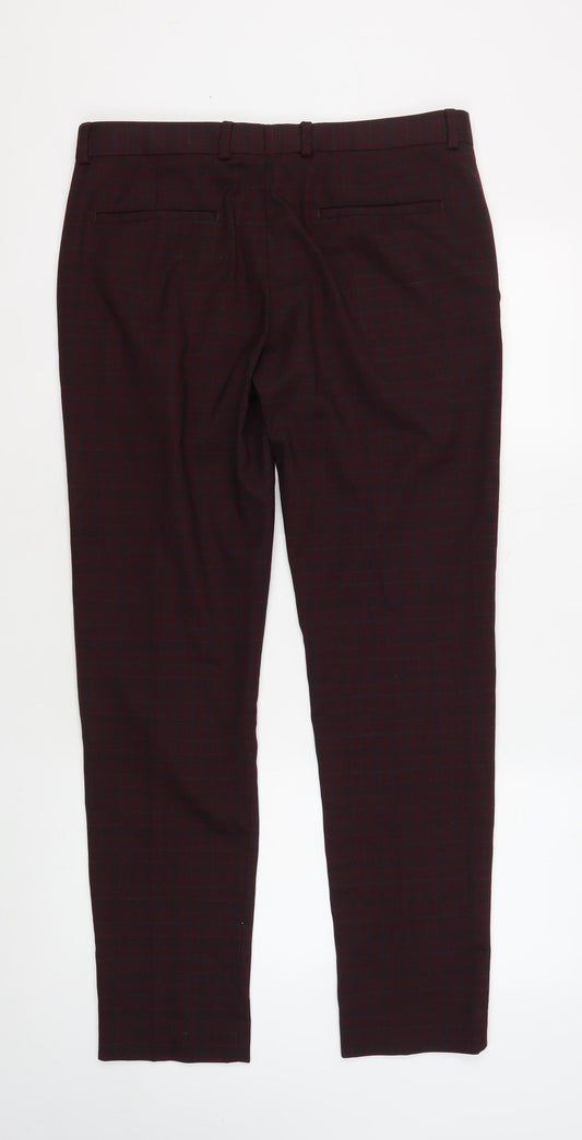 River Island Men's Brown Check Trousers Size 32