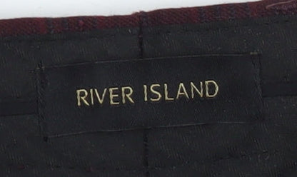 River Island Men's Brown Check Trousers Size 32